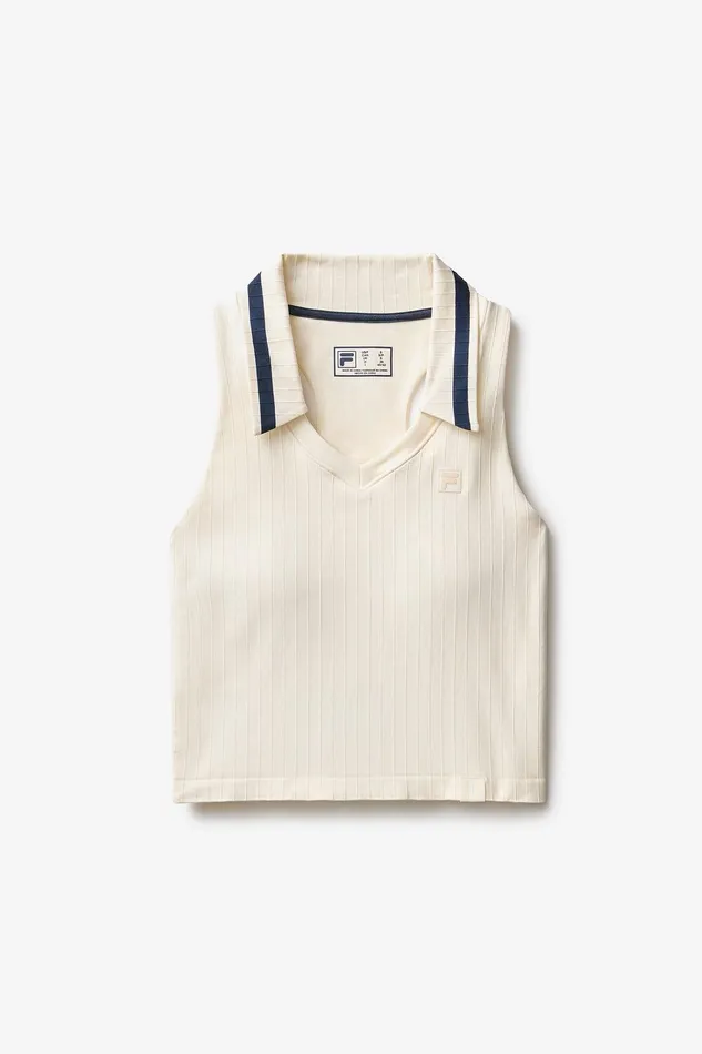 Matching Sets Women Fila Challenger Seamless Polo Tank 922 Gardeniafilanavy