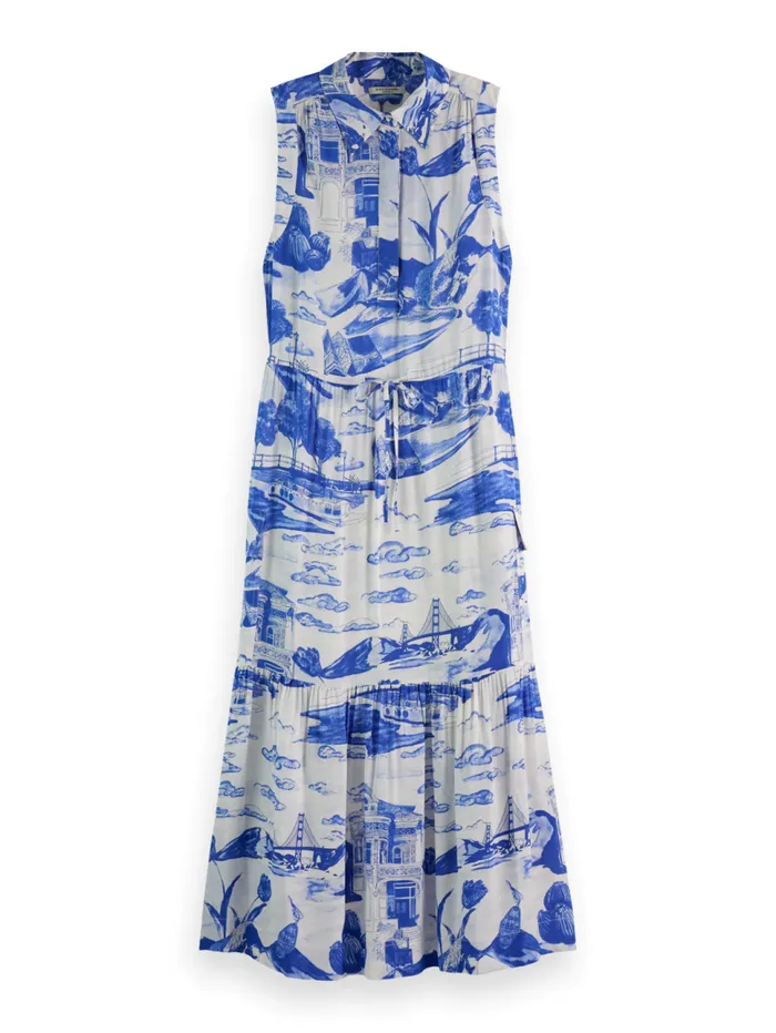 MAXI FLUID UTILITY DRESS Journey Of The Free Mind Blue Women Scotch and Soda Dresses and Jumpsuits MAXI FLUID UTILITY DRESS Journey Of The Free Mind Blue Women Scotch and Soda Dresses and Jumpsuits