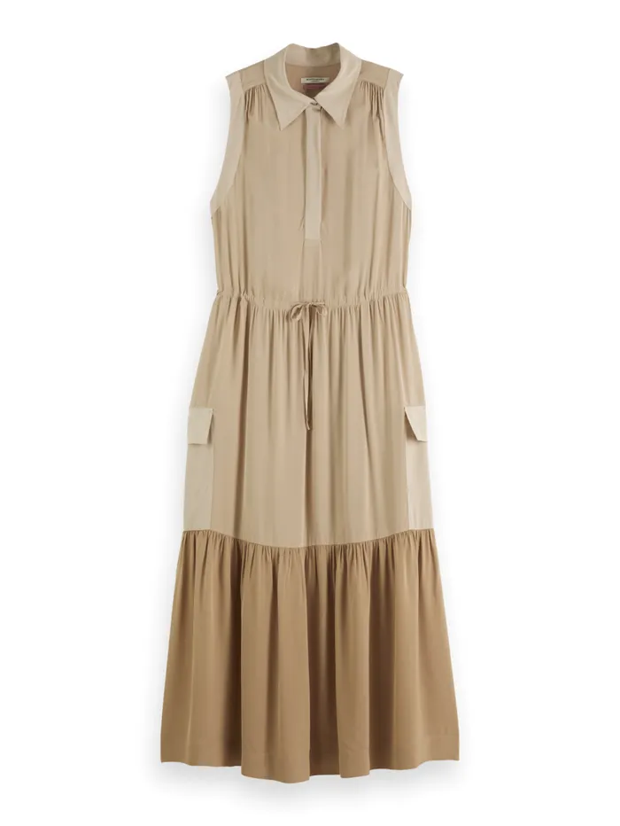 MAXI FLUID UTILITY DRESS Journey Of The Free Mind Blue Women Scotch and Soda Dresses and Jumpsuits MAXI FLUID UTILITY DRESS Journey Of The Free Mind Blue Women Scotch and Soda Dresses and Jumpsuits