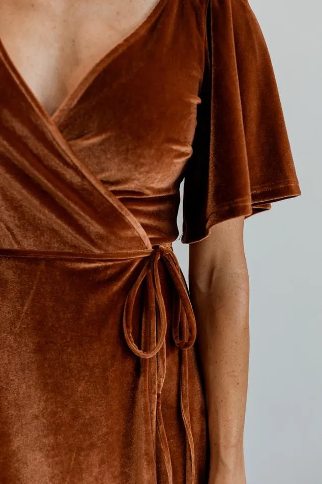 Meghan Velvet Wrap Maxi Dress Spice Women Baltic Born Wedding Guest Meghan Velvet Wrap Maxi Dress Spice Women Baltic Born Wedding Guest