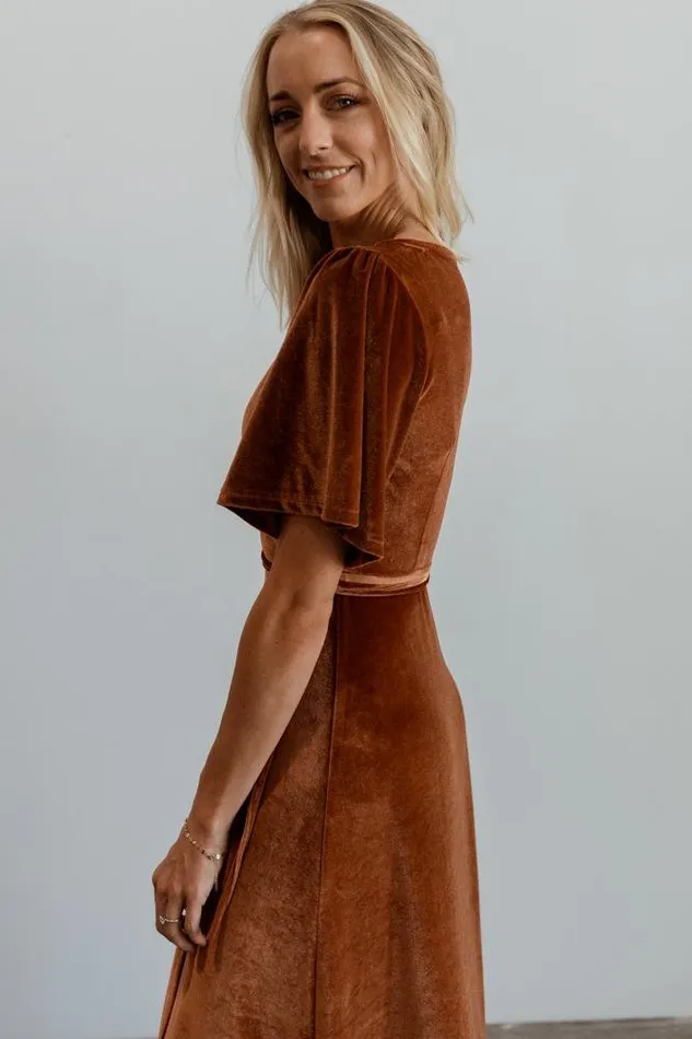 Meghan Velvet Wrap Maxi Dress Spice Women Baltic Born Wedding Guest Meghan Velvet Wrap Maxi Dress Spice Women Baltic Born Wedding Guest