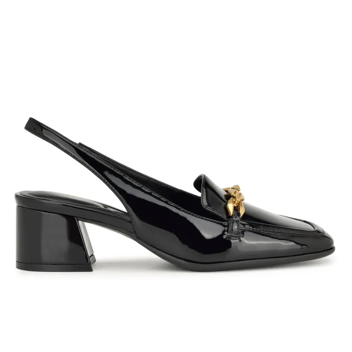 Mella 92159 Block Heel Slingbacks Black Women Nine West Slingbacks