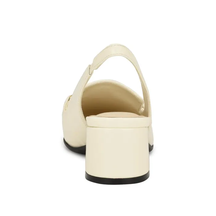 Mella 92159 Block Heel Slingbacks Ivory Women Nine West Slingbacks Mella 92159 Block Heel Slingbacks Ivory Women Nine West Slingbacks