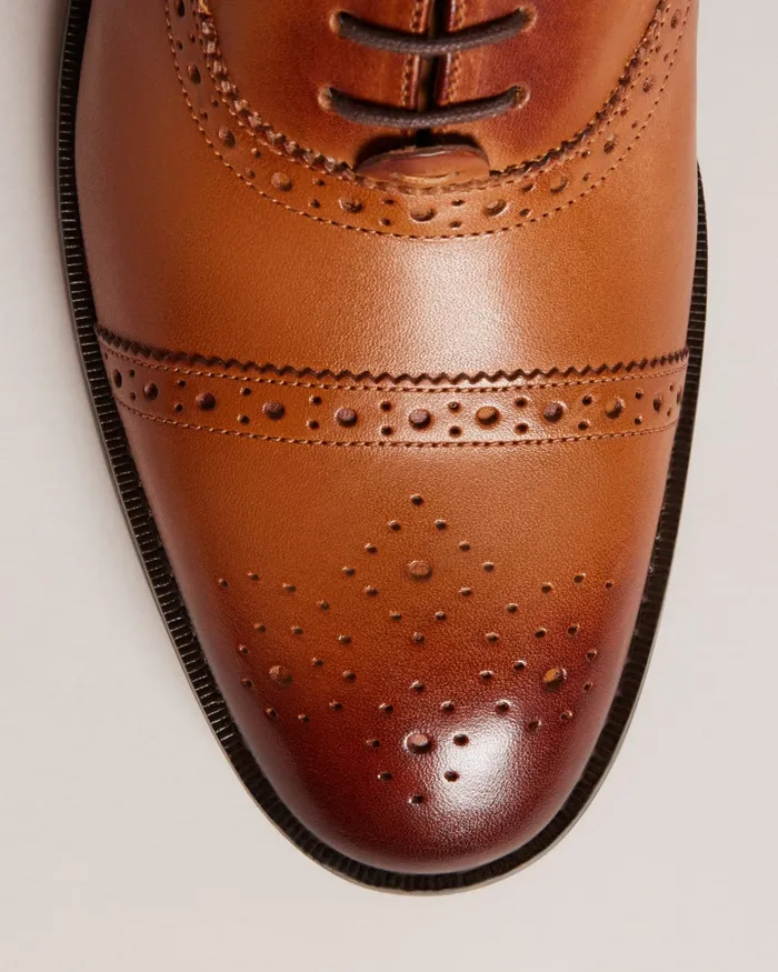 Men ARNIIE 8211 Formal Leather Ombre Toe Cap Shoes Tan Ted Baker Formal Shoes