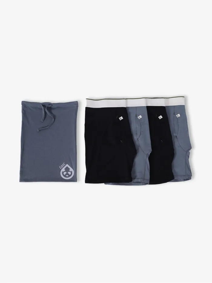Men BamBare Boxer Brief 4 Pack Tasc Performance Underwear Socks