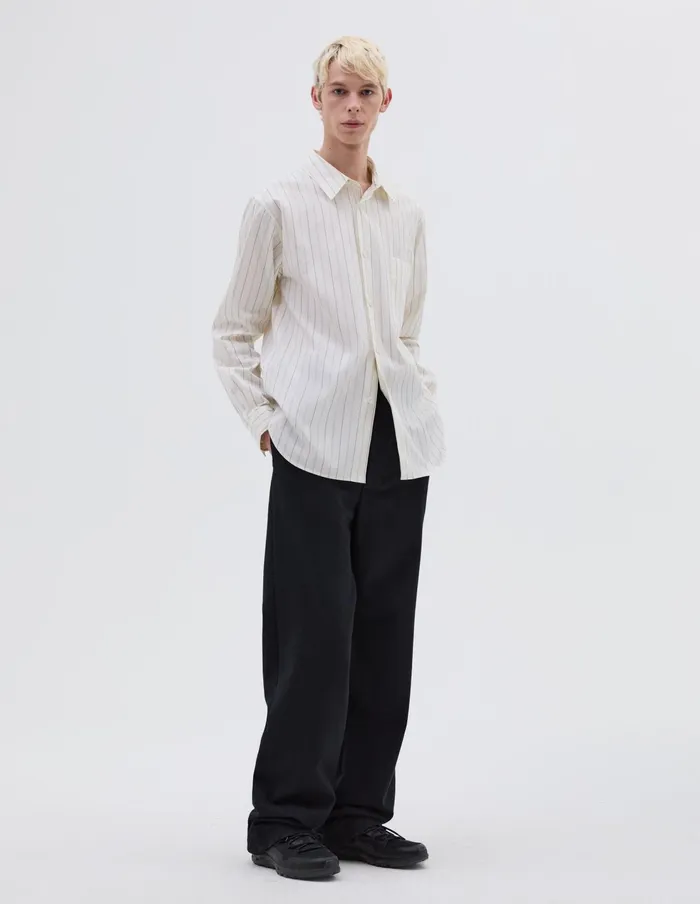 Men Basic Shirt Off White Black Margaret Howell Shirts