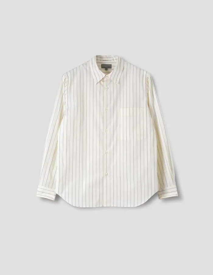 Men Basic Shirt Off White Black Margaret Howell Shirts