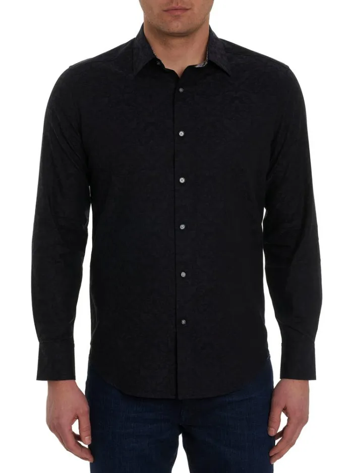 Men BAYVIEW SPORT SHIRT Black Robert Graham Button Down Shirts