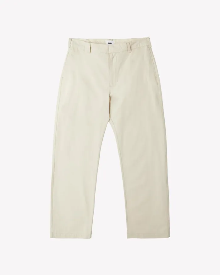 Men BIG TIMER POPLIN WORK PANT Clay OBEY Clothing BOTTOMS