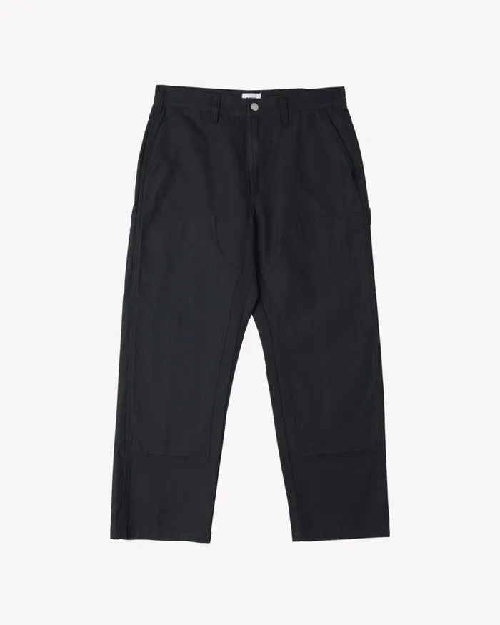 Men BIG TIMER TWILL DOUBLE KNEE PANT Unbleached OBEY Clothing BOTTOMS