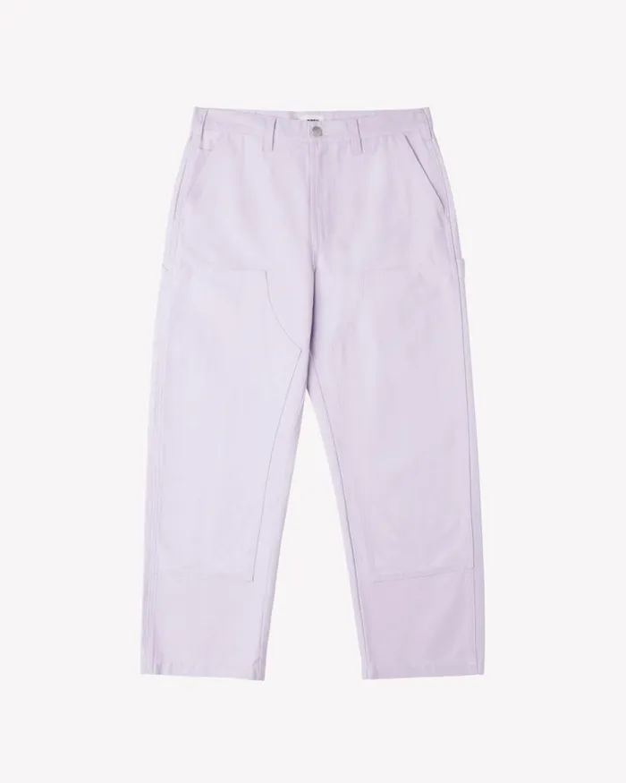 Men BIG TIMER TWILL DOUBLE KNEE PANT Unbleached OBEY Clothing BOTTOMS