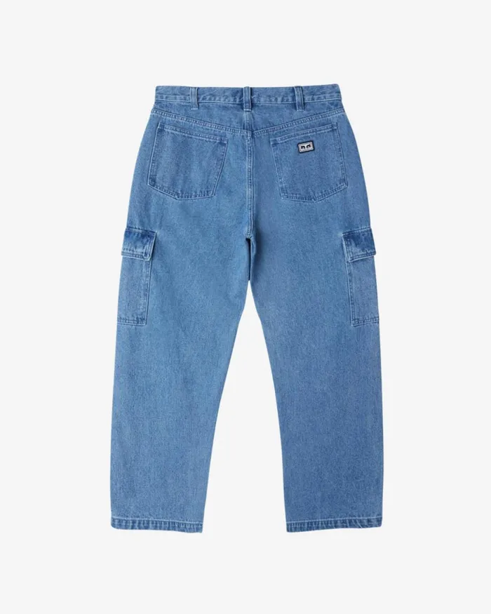 Men BIGWIG CARGO DENIM PANT Silver Grey OBEY Clothing Denim
