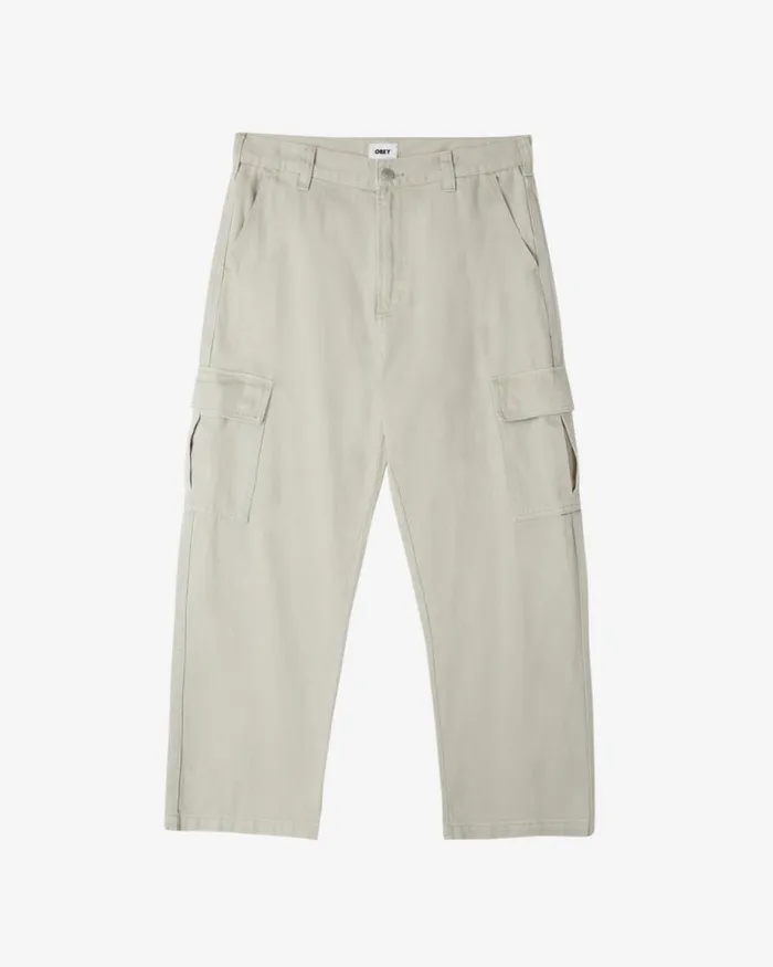 Men BIGWIG CARGO DENIM PANT Silver Grey OBEY Clothing Denim