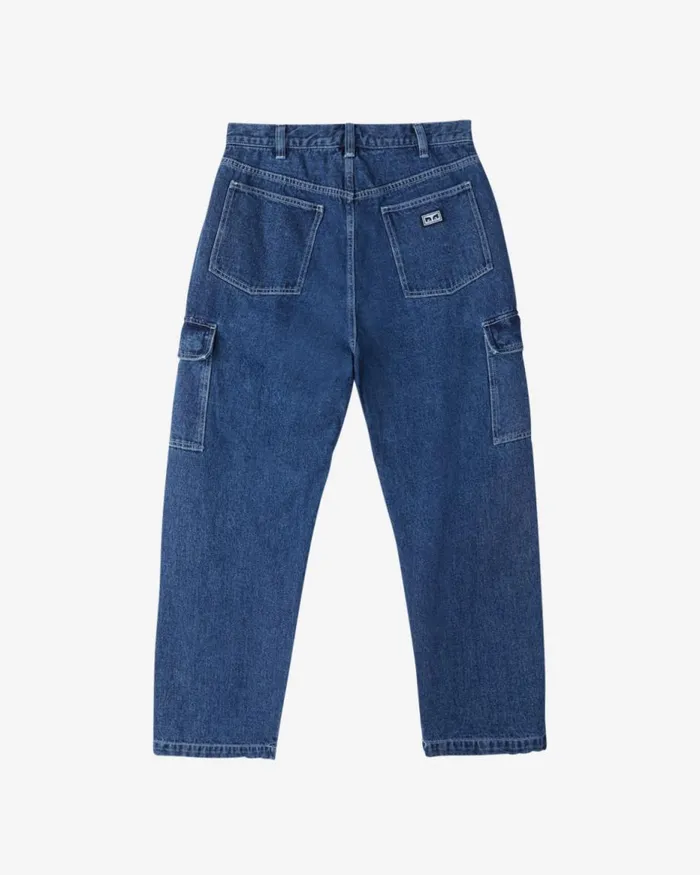 Men BIGWIG CARGO DENIM PANT Silver Grey OBEY Clothing Denim