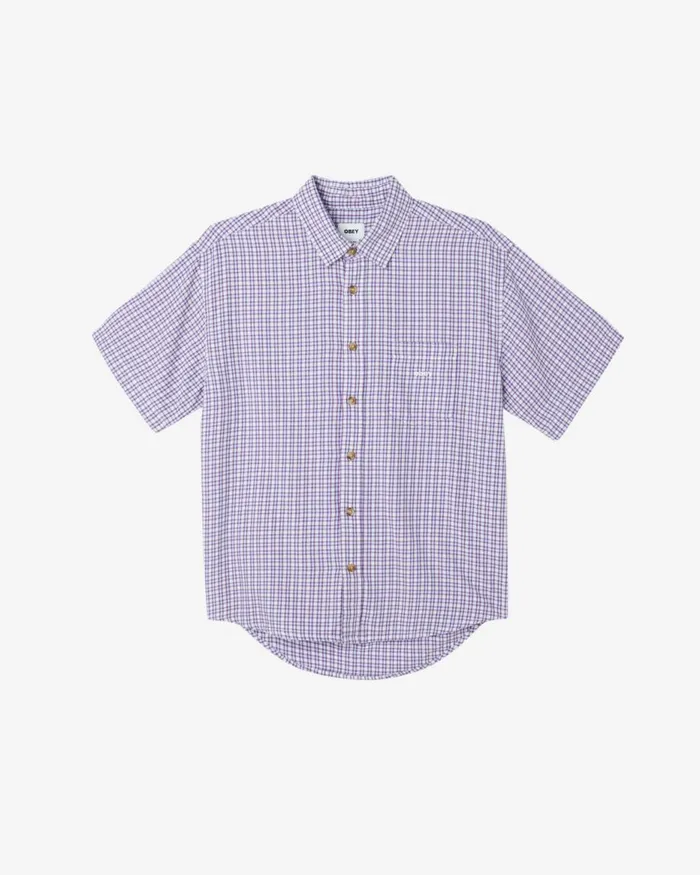 Men BIGWIG GALLO SS SHIRT Surf Blue Multi OBEY Clothing TOPS