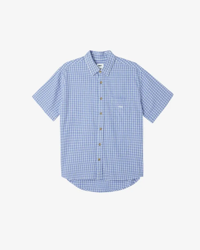 Men BIGWIG GALLO SS SHIRT Surf Blue Multi OBEY Clothing TOPS