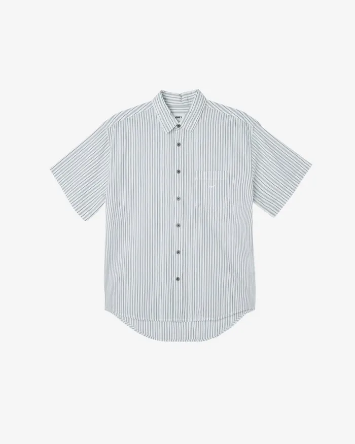 Men BIGWIG STELLAR SS SHIRT Surf Blue Multi OBEY Clothing TOPS