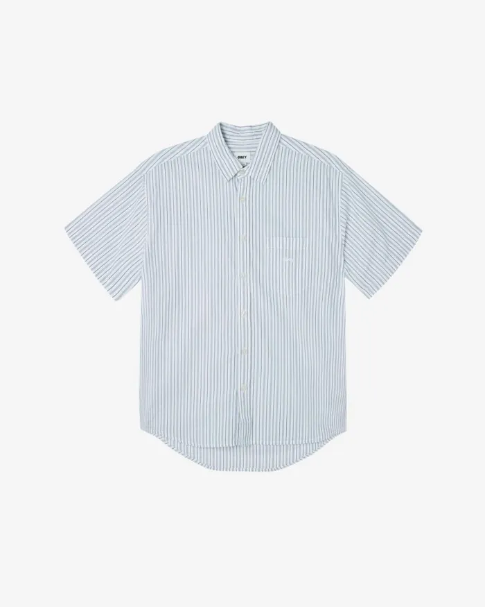 Men BIGWIG STELLAR SS SHIRT Surf Blue Multi OBEY Clothing TOPS