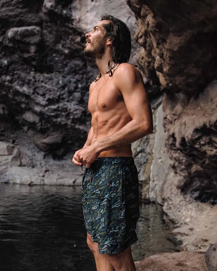 Men Bottoms Passenger Porto Recycled All Purpose Swim Short Ocean Current Black Ocean Current Black