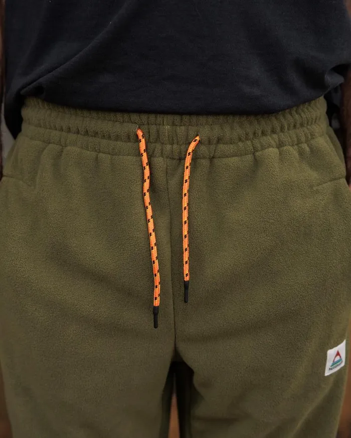 Men Bottoms Passenger Set Off Recycled Polar Fleece Jogger True Black Khaki True Black Khaki