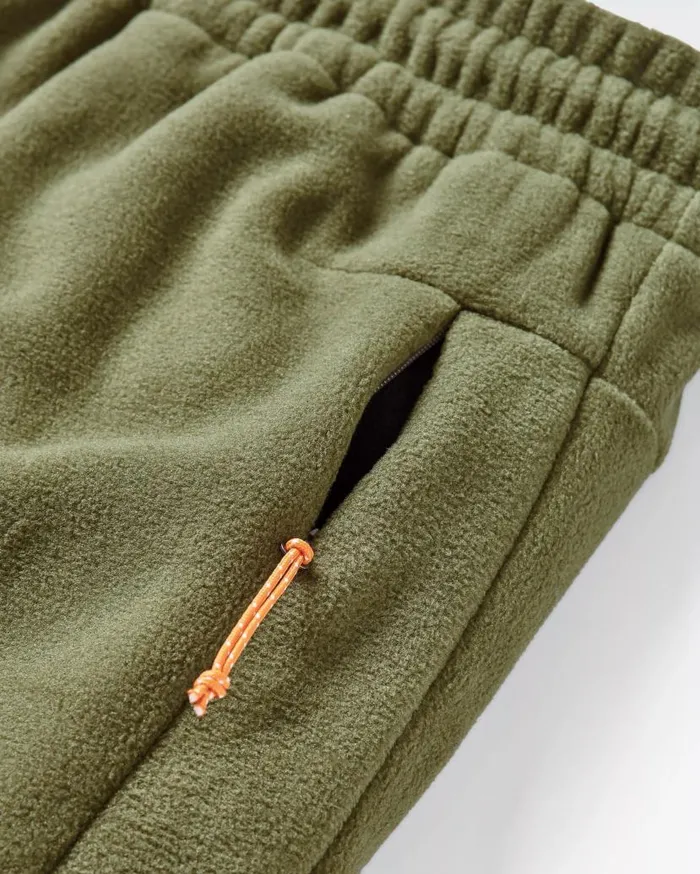 Men Bottoms Passenger Set Off Recycled Polar Fleece Jogger True Black Khaki True Black Khaki