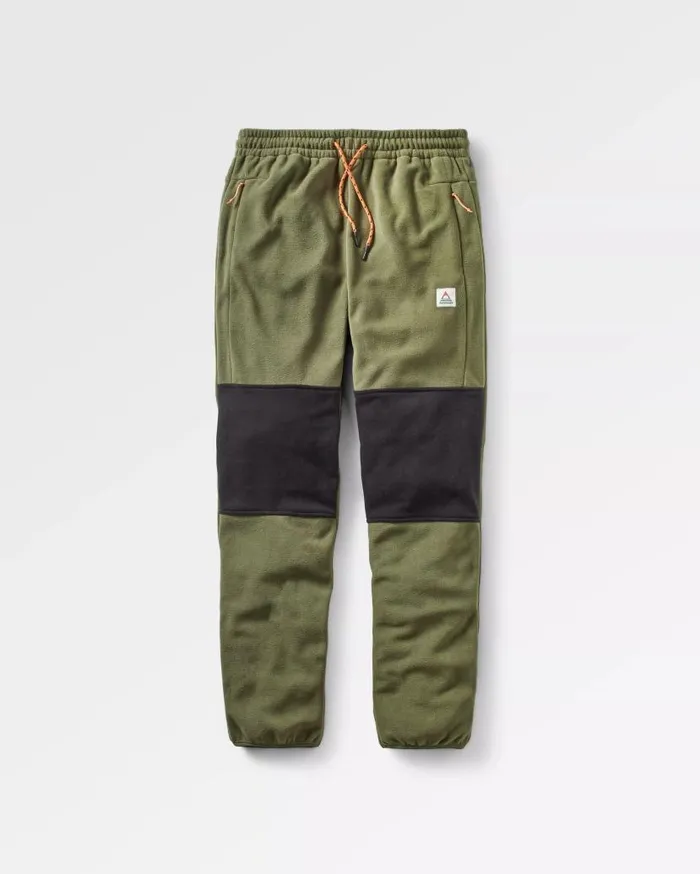 Men Bottoms Passenger Set Off Recycled Polar Fleece Jogger True Black Khaki True Black Khaki