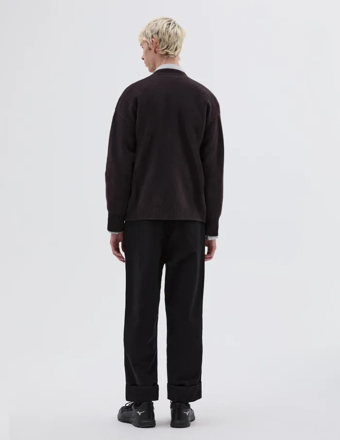 Men Boxy Cardigan Ebony Margaret Howell Knitwear
