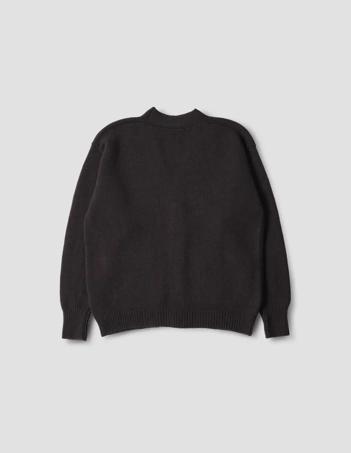 Men Boxy Cardigan Ebony Margaret Howell Knitwear