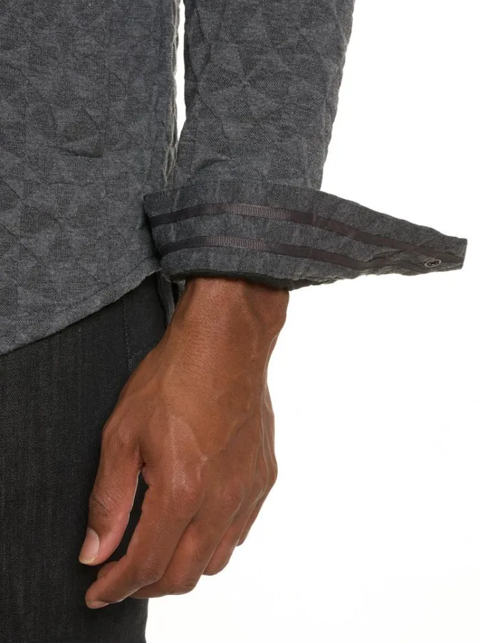 Men BRENT SHIRT JACKET Grey Robert Graham Sweaters and Knits