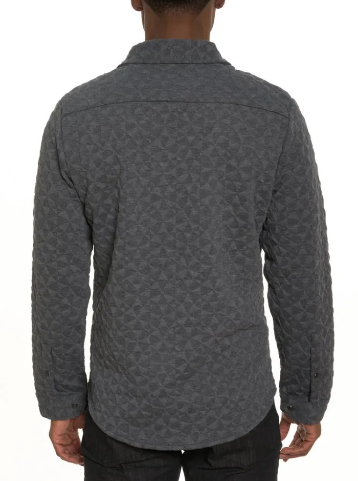 Men BRENT SHIRT JACKET Grey Robert Graham Sweaters and Knits