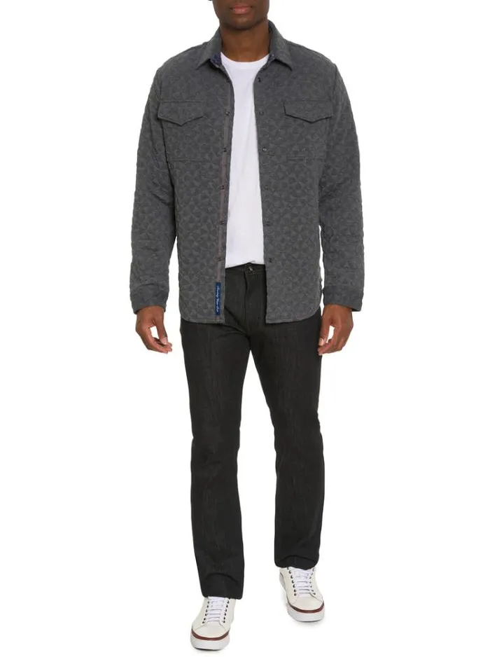 Men BRENT SHIRT JACKET Grey Robert Graham Sweaters and Knits