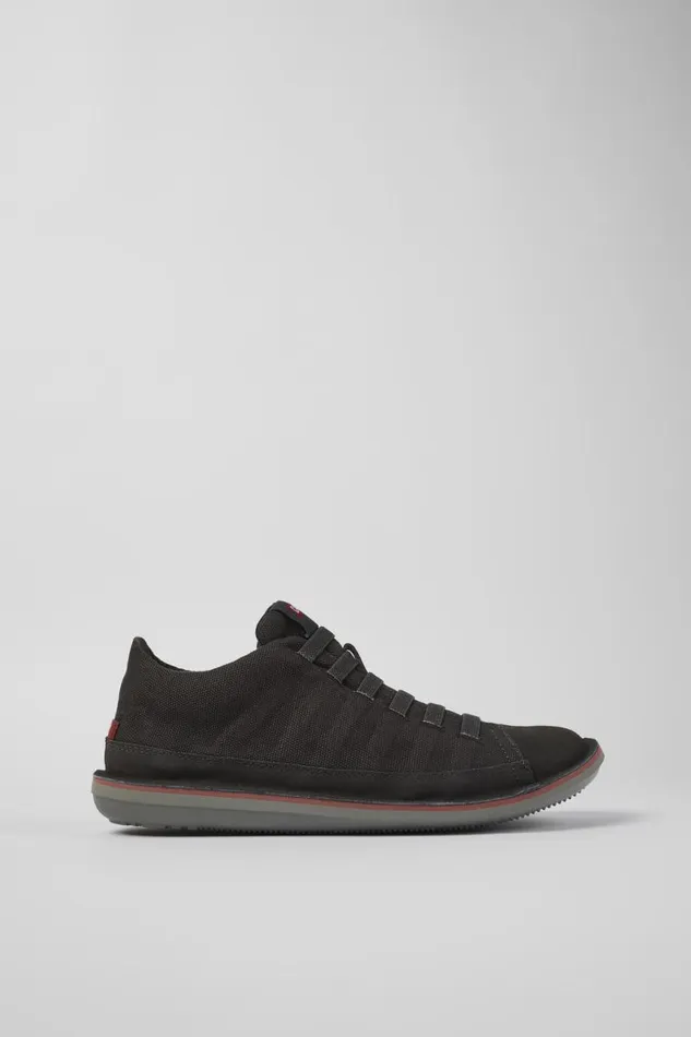 Men Camper Ankle Boots Beetle Black TextileNubuck Basket Bootie Men Camper Ankle Boots Beetle Black TextileNubuck Basket Bootie
