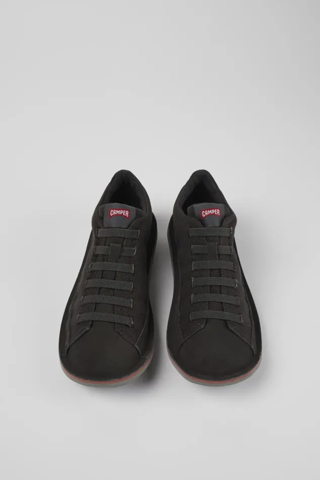Men Camper Ankle Boots Beetle Black TextileNubuck Basket Bootie Men Camper Ankle Boots Beetle Black TextileNubuck Basket Bootie