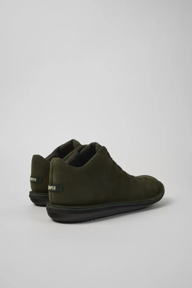 Men Camper Ankle Boots Beetle Green Nubuck Sneakers Men Camper Ankle Boots Beetle Green Nubuck Sneakers