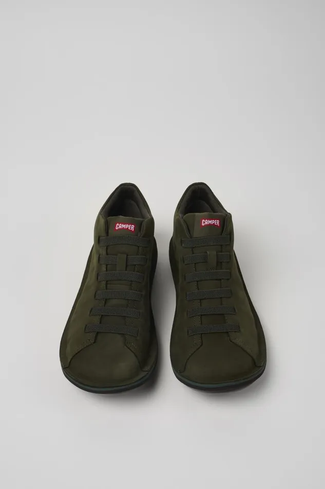 Men Camper Ankle Boots Beetle Green Nubuck Sneakers Men Camper Ankle Boots Beetle Green Nubuck Sneakers