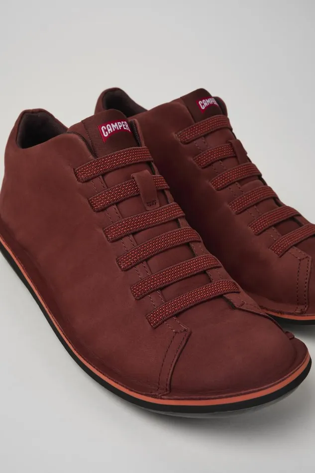 Men Camper Ankle Boots Beetle Red Nubuck Sneakers