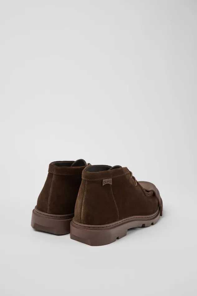 Men Camper Ankle Boots Junction Brown Nubuck Shoes Men Camper Ankle Boots Junction Brown Nubuck Shoes