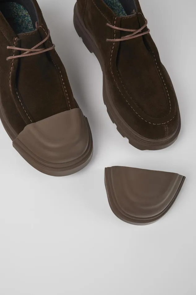 Men Camper Ankle Boots Junction Brown Nubuck Shoes Men Camper Ankle Boots Junction Brown Nubuck Shoes