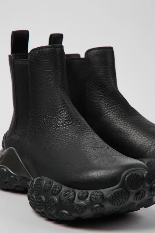 Men Camper Ankle Boots Pelotas Mars Black Responsibly Raised Leather Ankle Boots