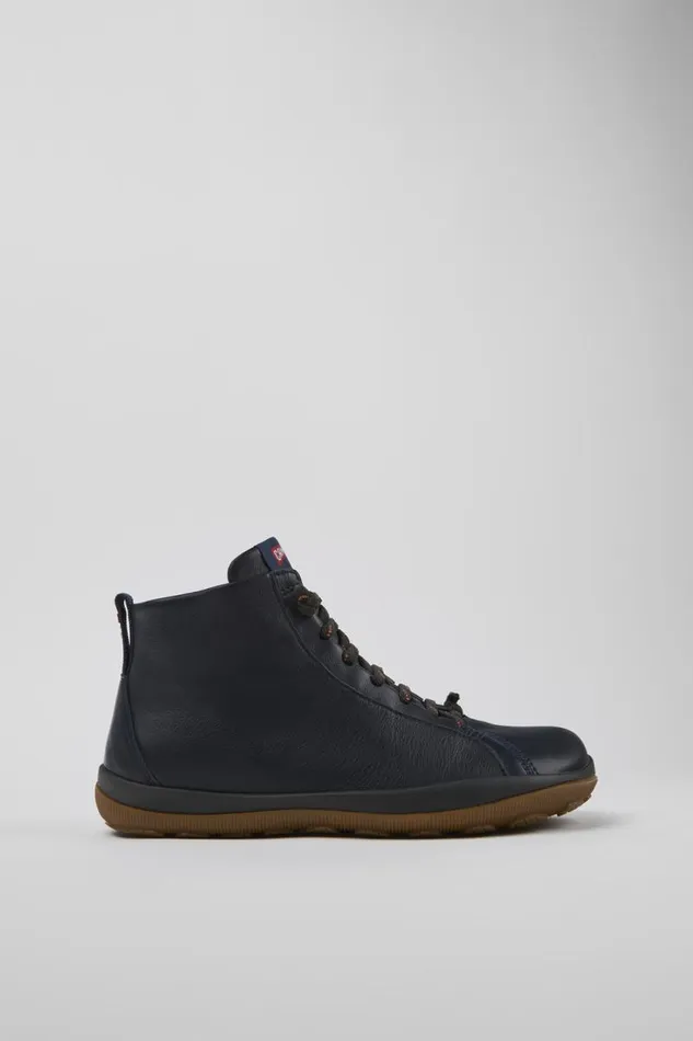 Men Camper Ankle Boots Peu Pista GORETEX Blue Leather Ankle Boots Men Camper Ankle Boots Peu Pista GORETEX Blue Leather Ankle Boots