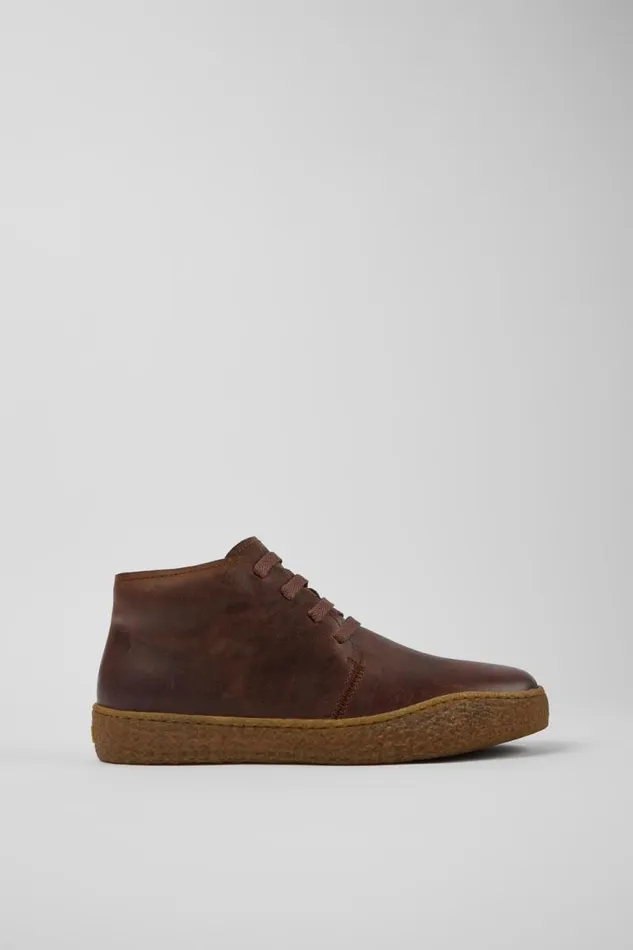 Men Camper Ankle Boots Peu Terreno Brown Leather Shoes Men Camper Ankle Boots Peu Terreno Brown Leather Shoes
