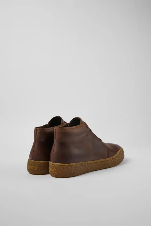 Men Camper Ankle Boots Peu Terreno Brown Leather Shoes Men Camper Ankle Boots Peu Terreno Brown Leather Shoes