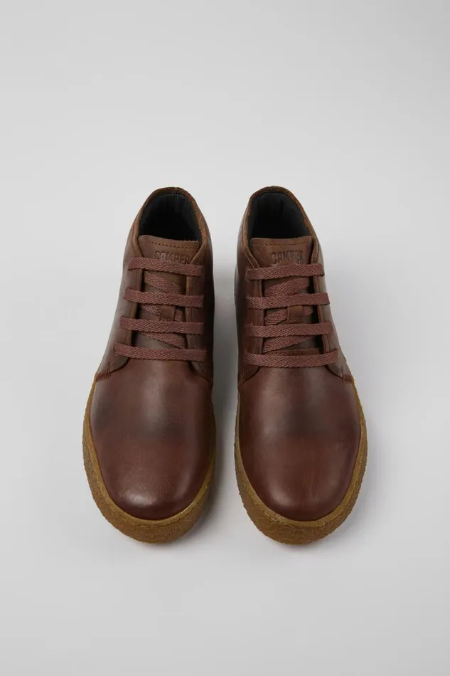 Men Camper Ankle Boots Peu Terreno Brown Leather Shoes Men Camper Ankle Boots Peu Terreno Brown Leather Shoes