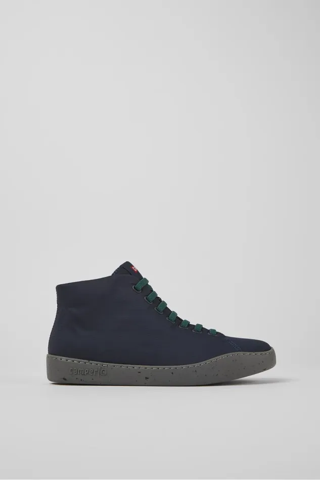 Men Camper Ankle Boots Peu Touring Blue Textile Ankle Boots Men Camper Ankle Boots Peu Touring Blue Textile Ankle Boots