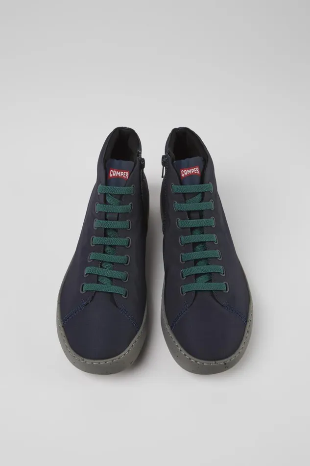 Men Camper Ankle Boots Peu Touring Blue Textile Ankle Boots Men Camper Ankle Boots Peu Touring Blue Textile Ankle Boots