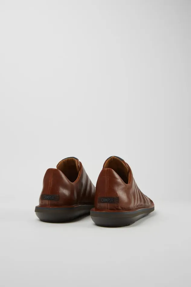 Men Camper Casual Shoes Beetle Brown Leather Shoes Men Camper Casual Shoes Beetle Brown Leather Shoes