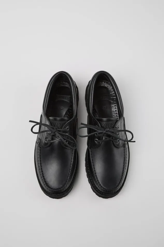 Men Camper Casual Shoes Nautico Black Boat Shoe Men Camper Casual Shoes Nautico Black Boat Shoe