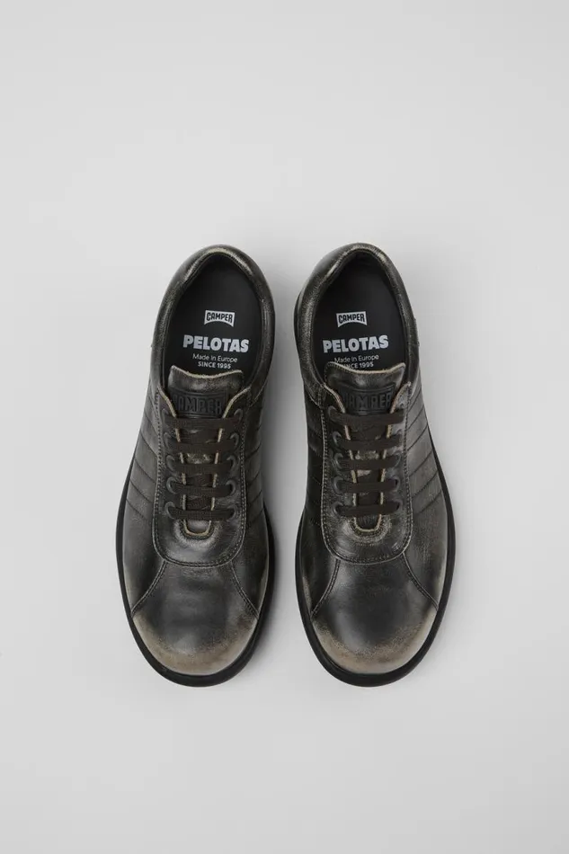 Men Camper Casual Shoes Pelotas Gray Leather Shoes Men Camper Casual Shoes Pelotas Gray Leather Shoes
