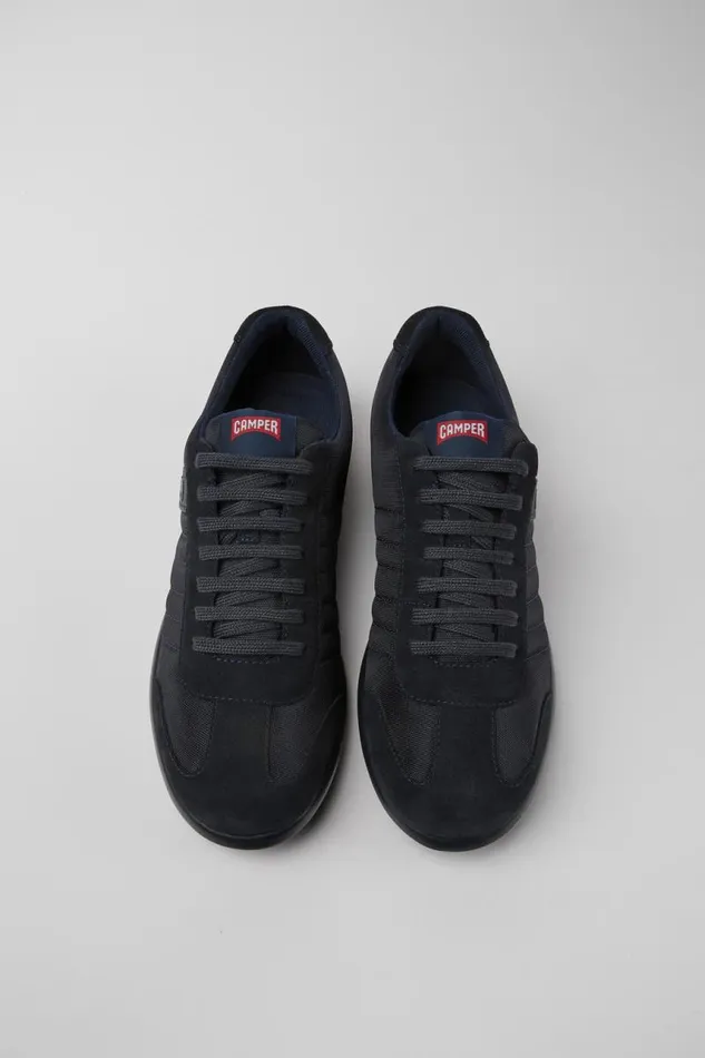 Men Camper Casual Shoes Pelotas XLite Navy Blue Textile And Nubuck Shoes Men Camper Casual Shoes Pelotas XLite Navy Blue Textile And Nubuck Shoes