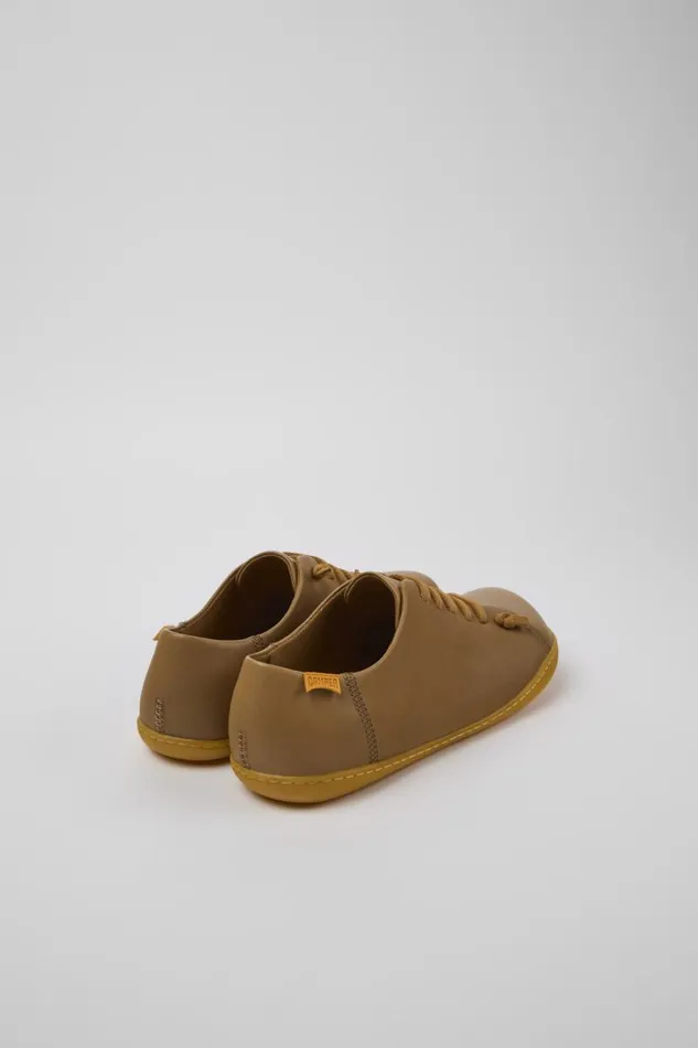 Men Camper Casual Shoes Peu Beige Leather Basket Men Camper Casual Shoes Peu Beige Leather Basket